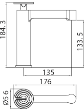 Olimpo matte black single-lever basin mixer taps by Imex