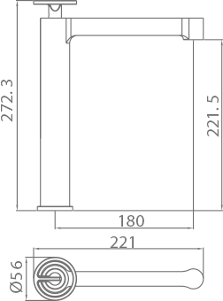 Olimpo chrome single-lever basin mixer tap by Imex