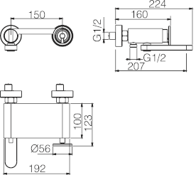 Olimpo Brushed Rose Gold Bath and Shower Faucets - Imex | Premium Finish