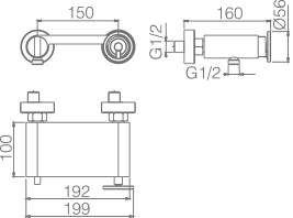 Olimpo chrome single-lever shower faucet by Imex