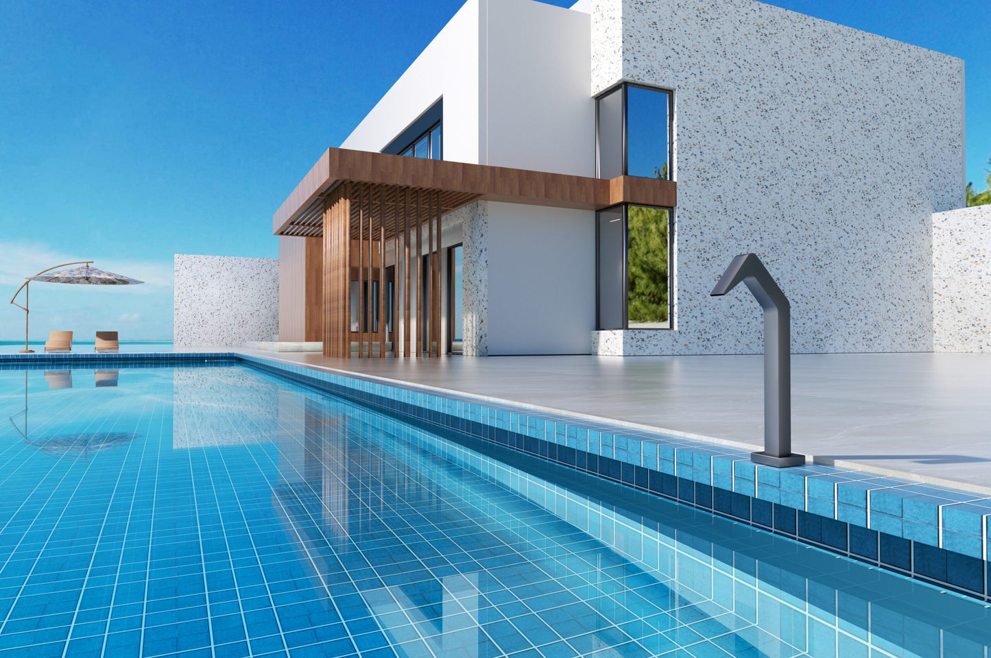 Cascada Piscina Acero Inox S.316 Serie Niagara | Gris Cobalto – Poolimex