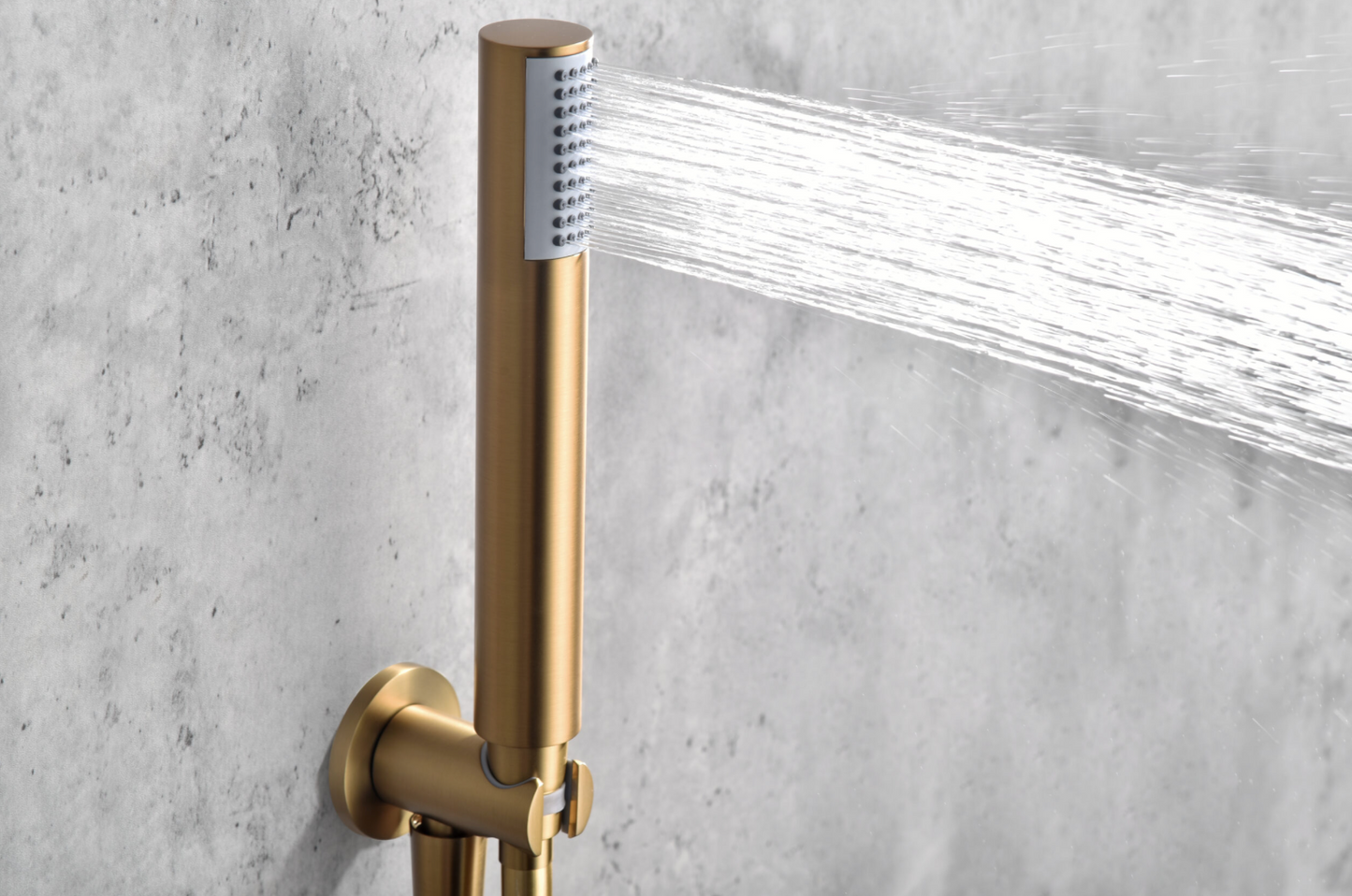 Grifería conjunto de ducha empotrado termostático Monza Oro Cepillado de Imex