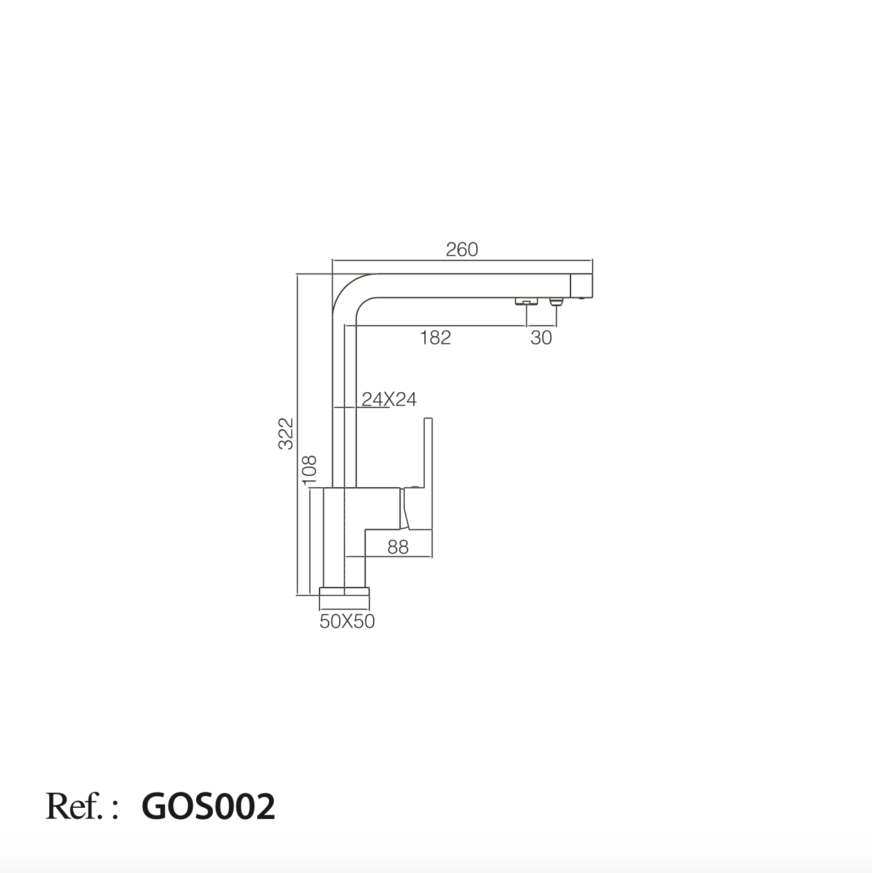Imex Capri chrome osmosis kitchen faucet