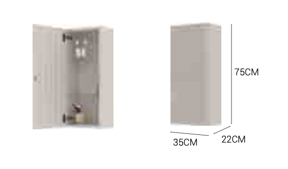 Kimono striped door high module by Maderó Atelier