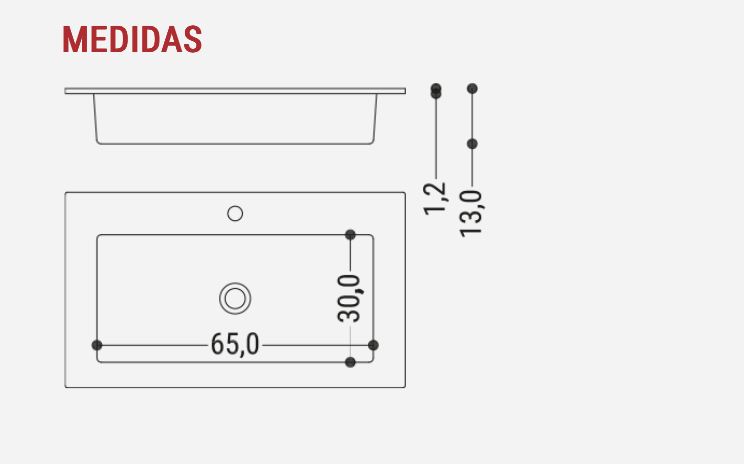 Osa matte white countertop with inset sink for Maderó Atelier furniture