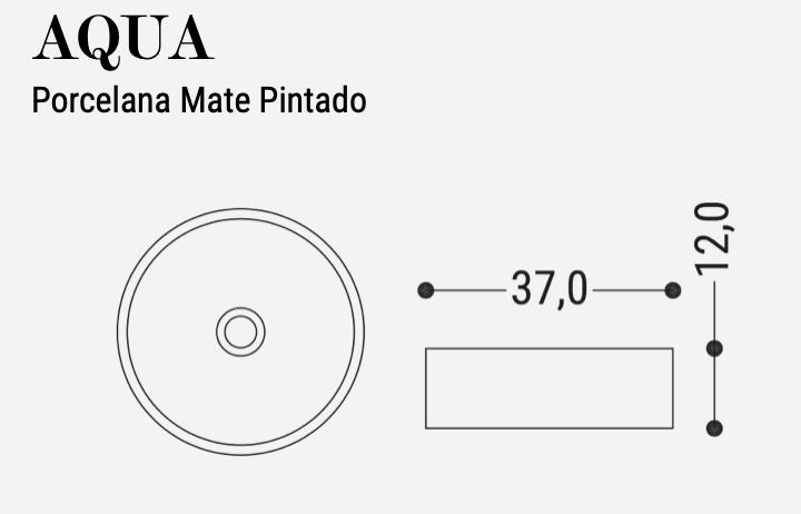Lavabo Sobreencimera Aqua Color Ø37cm - Fabricación Española | Maderó Atelier