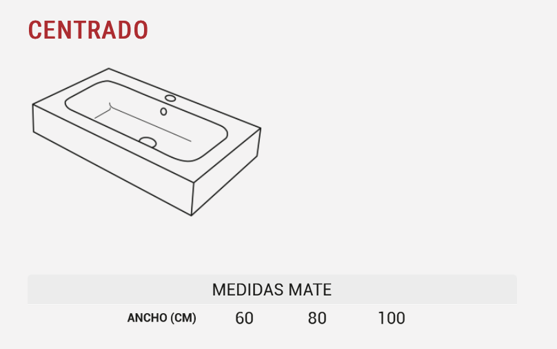 Madero Atelier Tribeca Stoneacril® countertop with skirting and integrated sink for Tribeca furniture