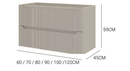 Meuble vasque suspendu avec 2 tiroirs Kimono en Bois Atelier NOUVEAU !