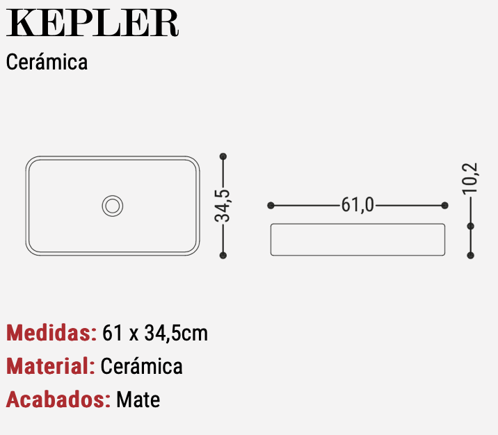 Lavabo sobreencimera cerámica Kepler negro mate de Maderó Atelier