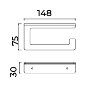 Wall-mounted Toilet Paper Holder Form Series | 304 Stainless Steel | Medimex