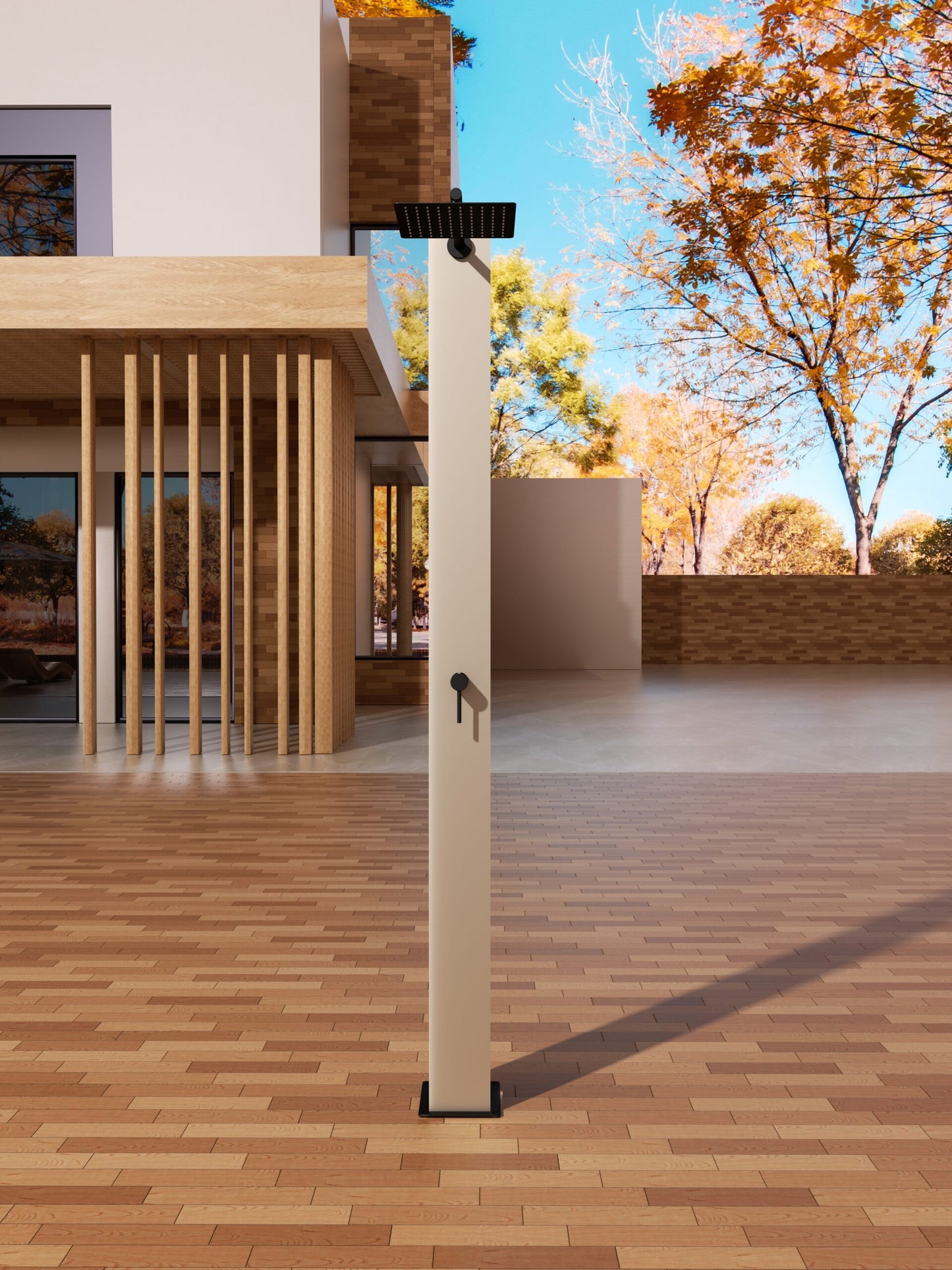 Outdoor Shower Stainless Steel S.316 with Accumulator Tank | Phoenix Moka Series – Poolimex