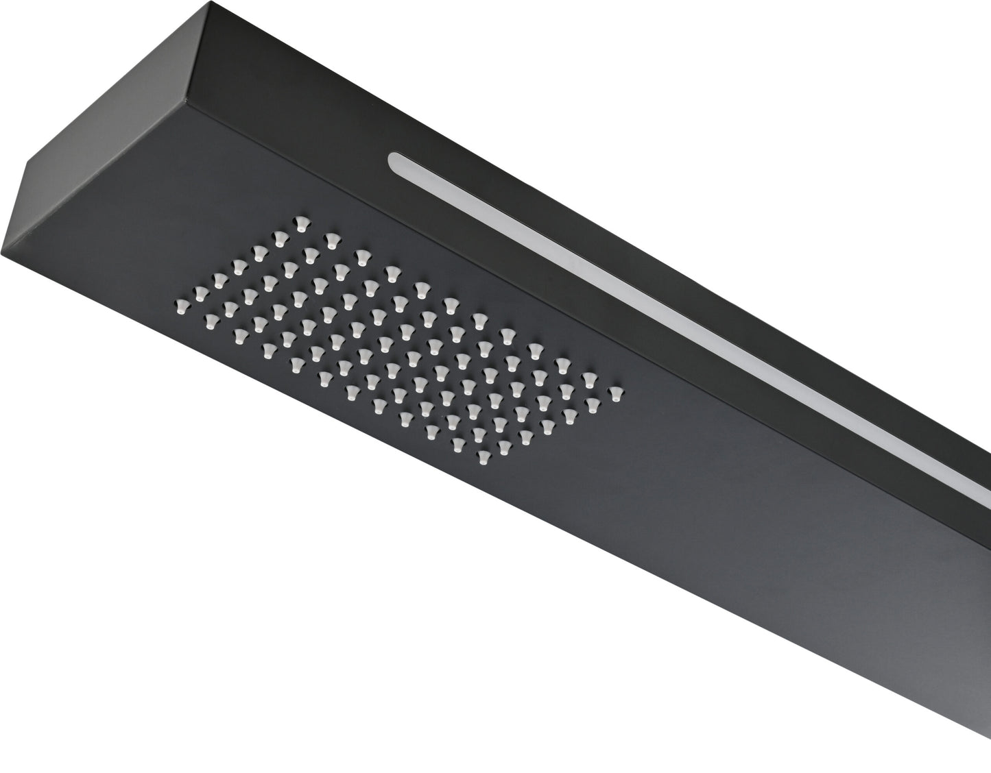 Ducha Exterior Acero Inoxidable S.316 con Luz LED | Serie Sense Negro Mate – Poolimex