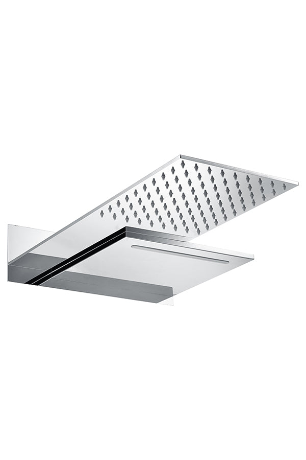 Rociador de ducha de pared cromado lluvia y cascada | Imex