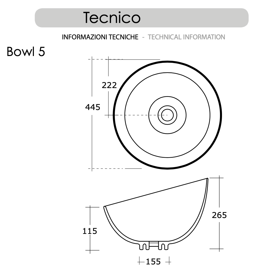 Bowl 5 countertop ceramic washbasin