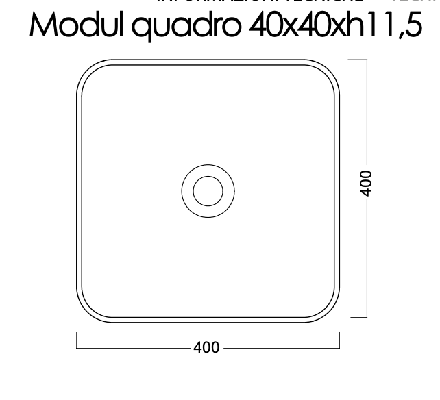 Modul40Quadro countertop ceramic washbasin