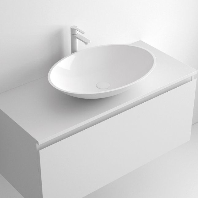 Glossy Ocean countertop washbasin