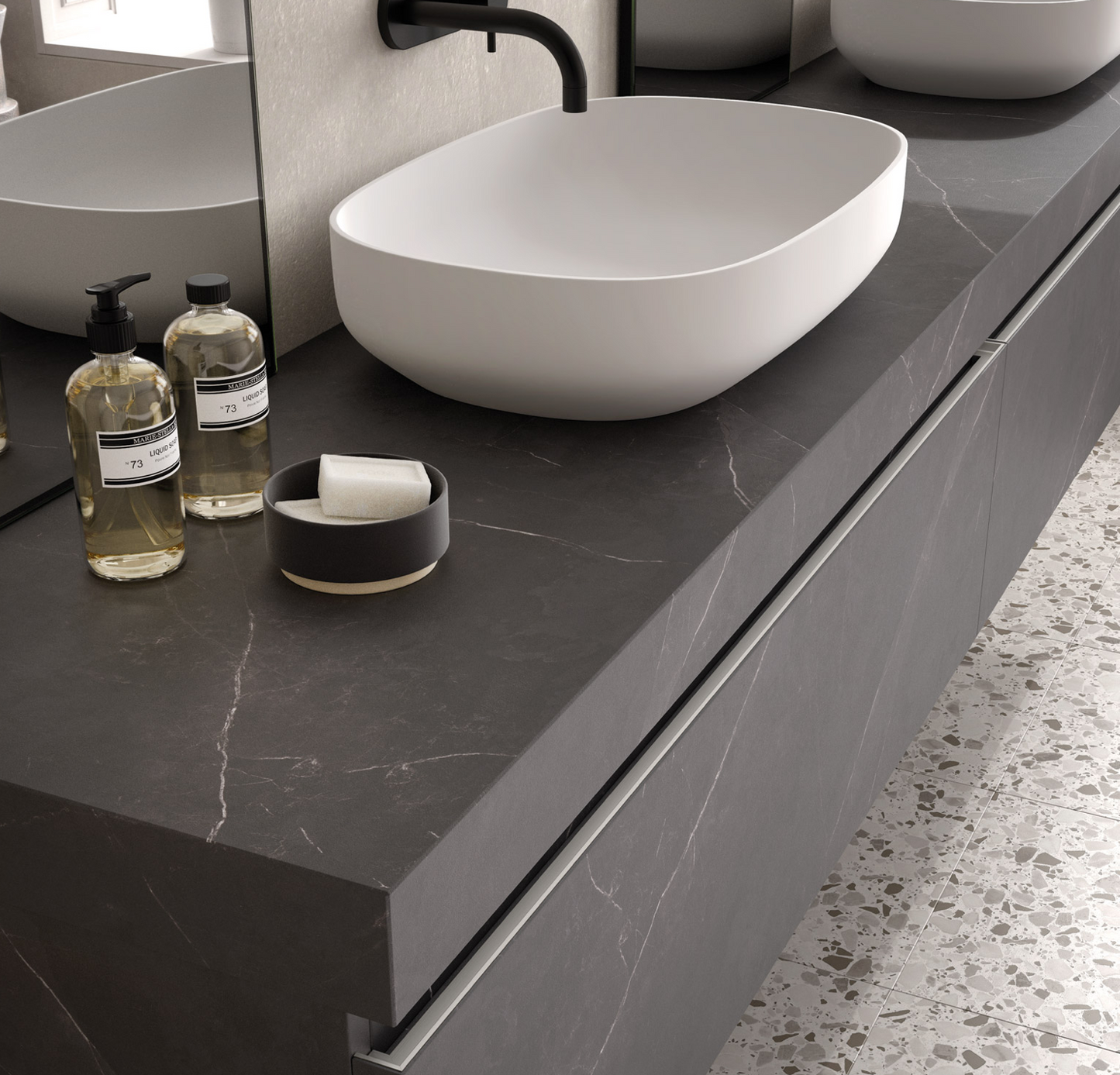 Slim S countertop washbasin by Maderó Atelier