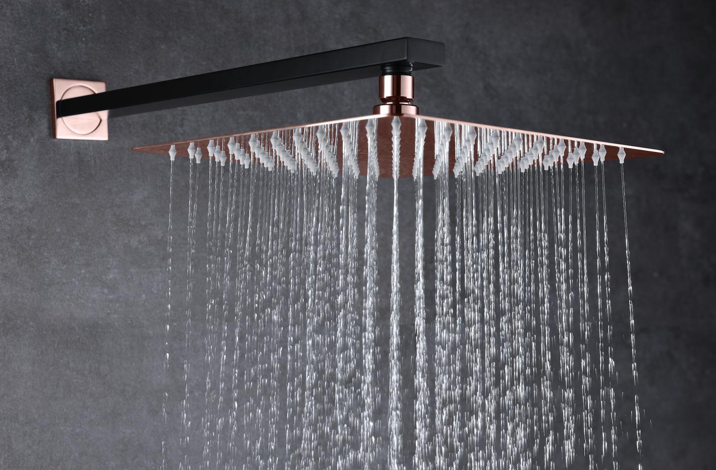 Imex Sweden rose gold black built-in single-lever shower set
