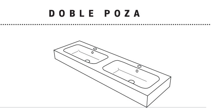 Countertop with skirt and integrated basin Compaclemos by Maderó Atelier