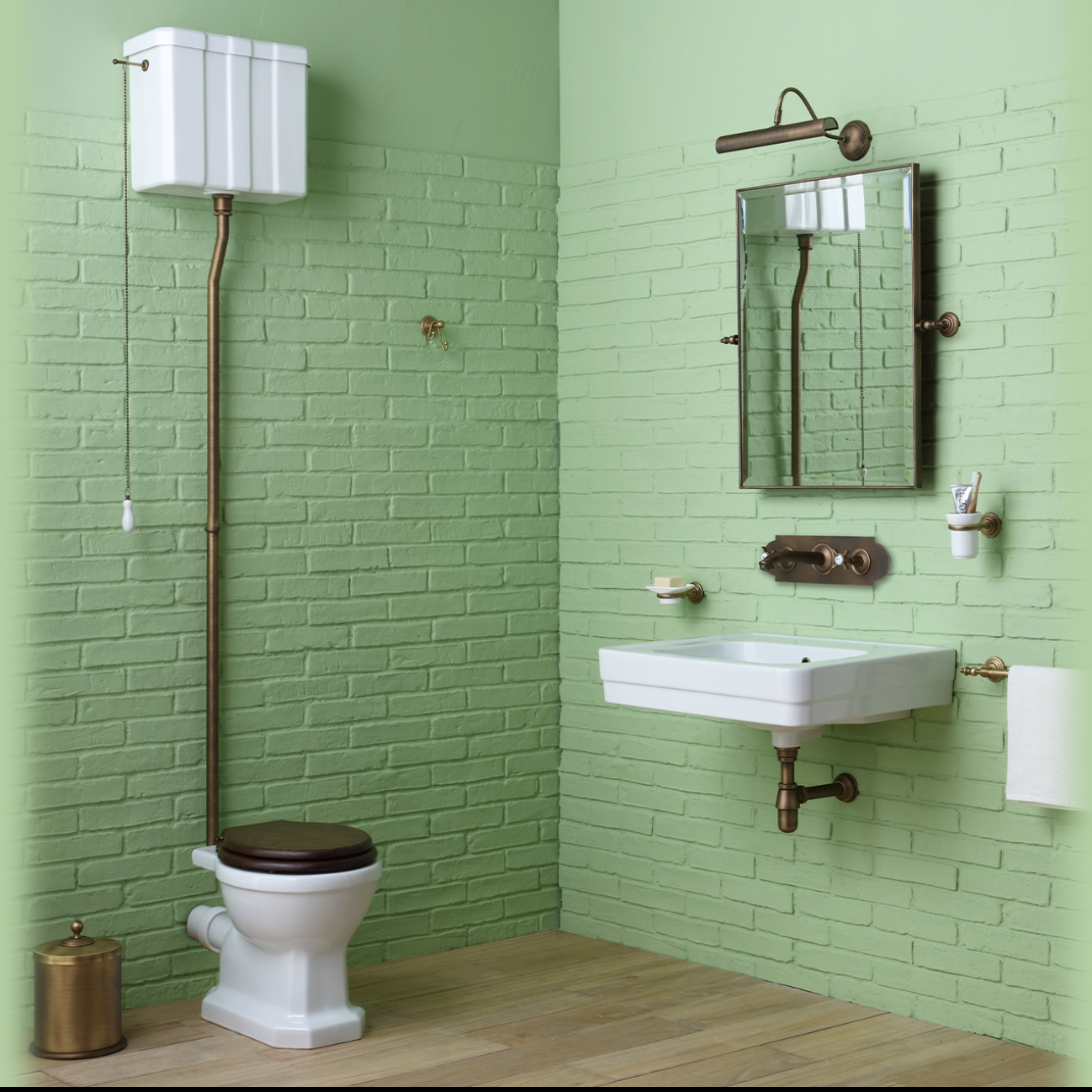 Ceramic floor-standing toilet with high cistern Provence 900