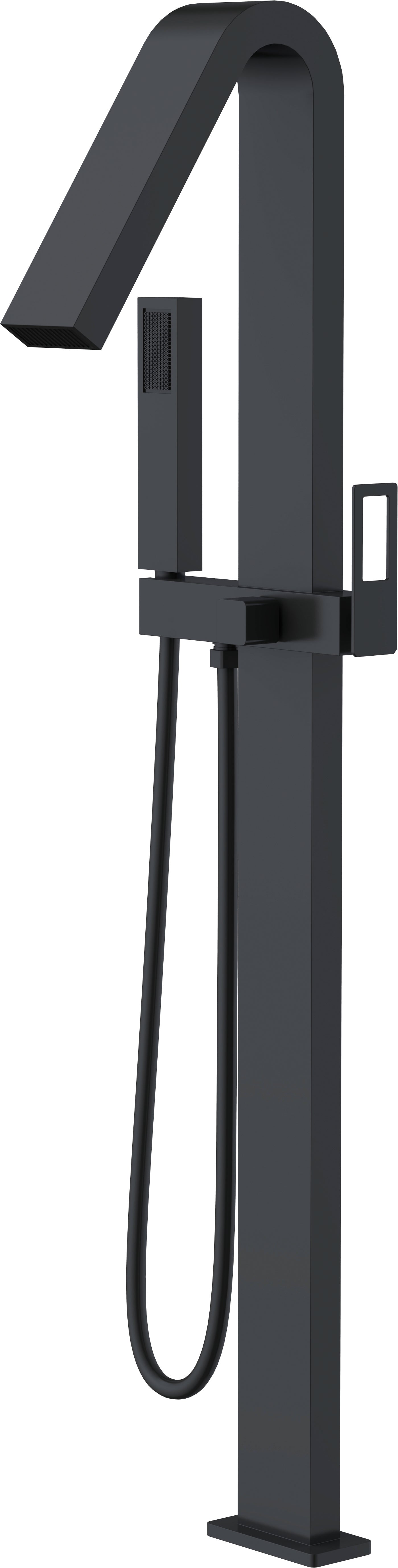 Matt black Sweden single-lever free-standing bathtub faucet