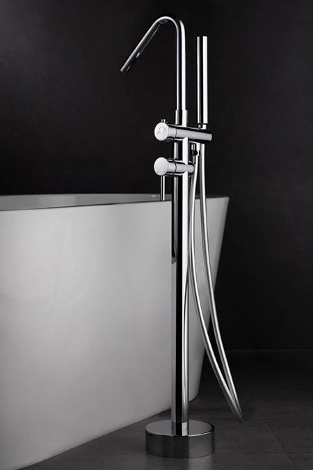 Corcega chrome freestanding bathtub faucet by Imex