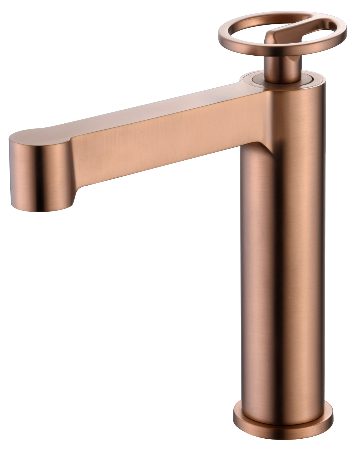 Imex Olimpo brushed rose gold single-lever basin mixer taps 
