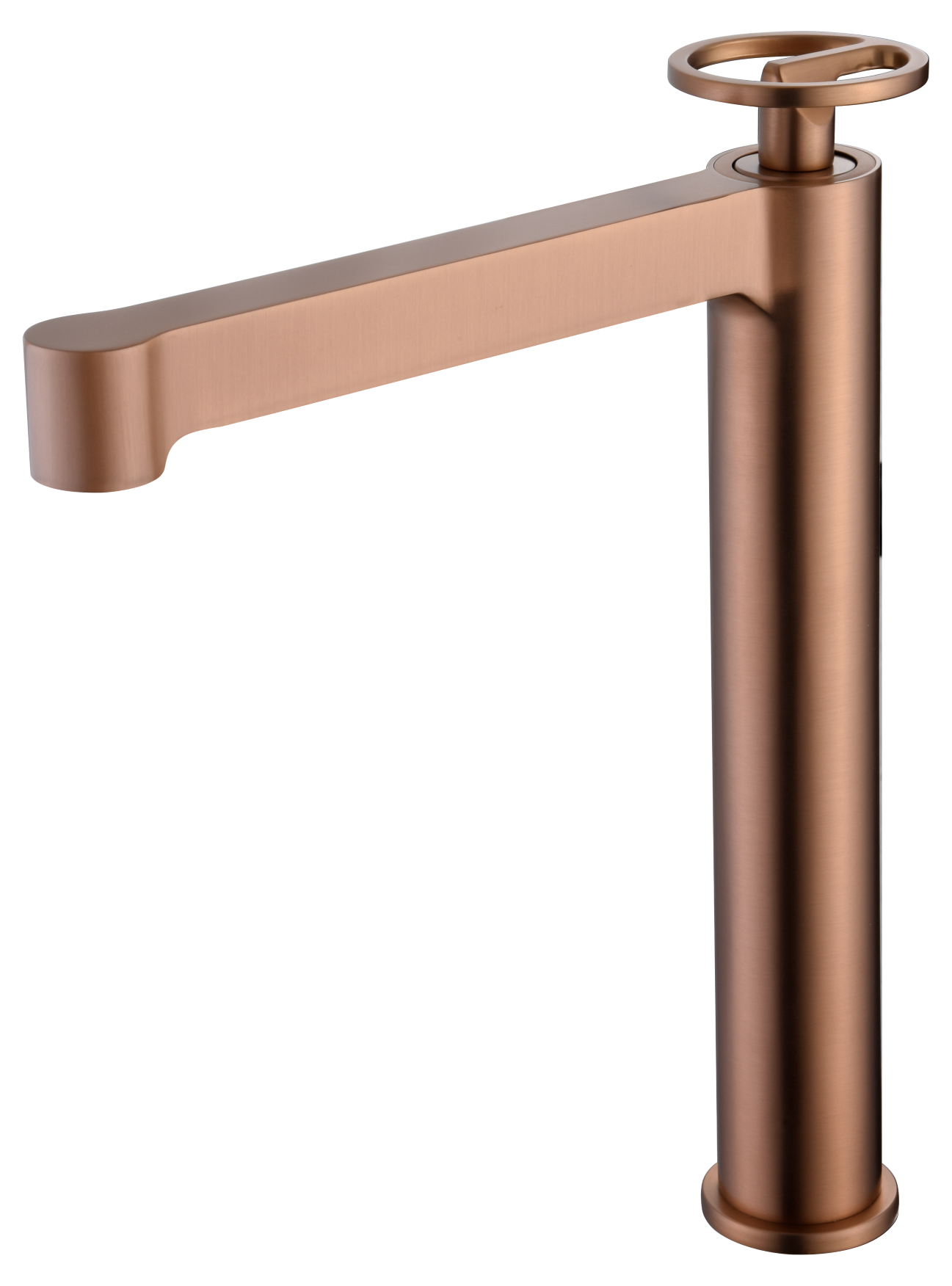 Imex Olimpo brushed rose gold tall basin mixer taps 