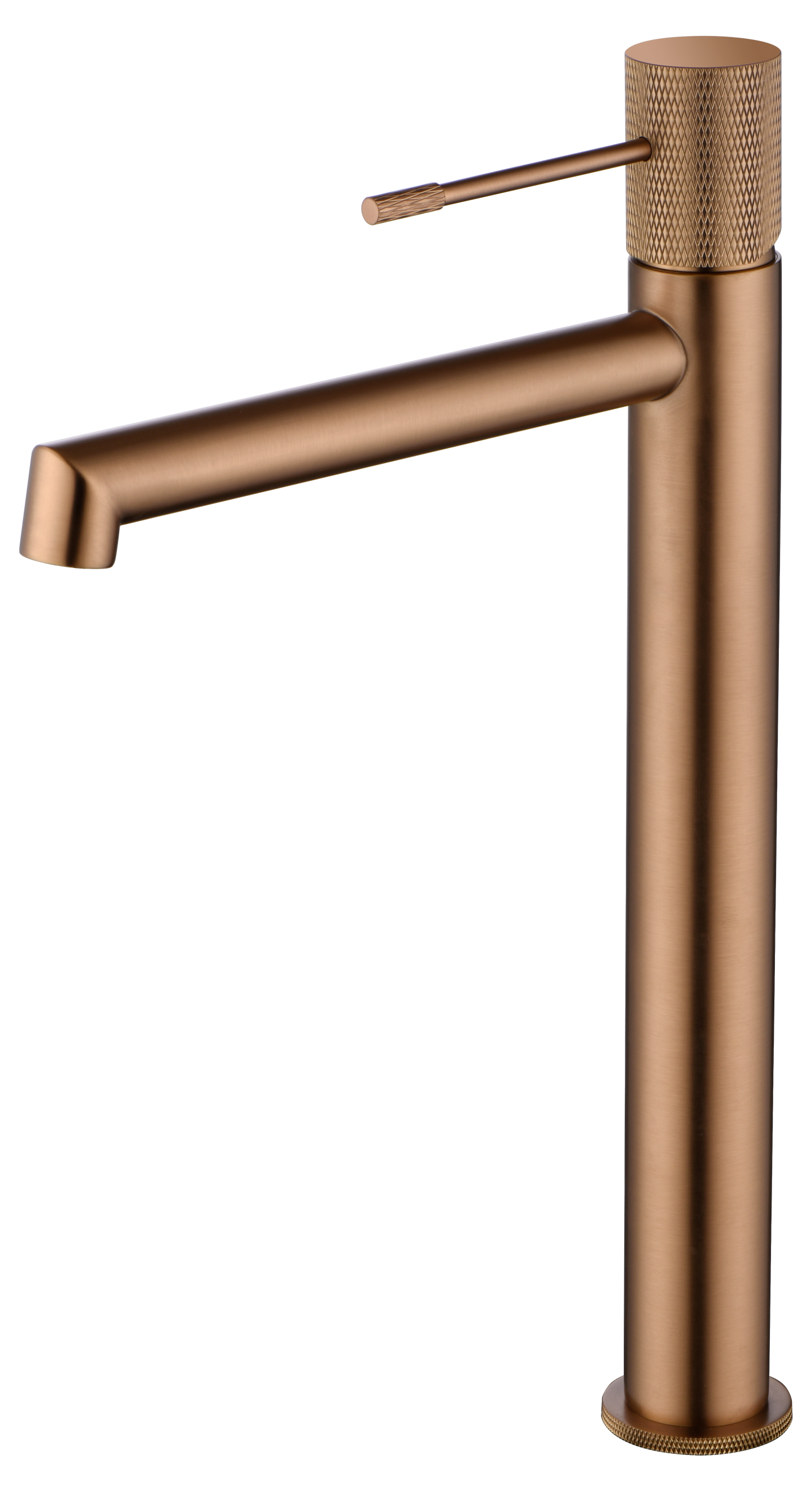 Single-lever basin mixer tap, high line, brushed gold - Imex