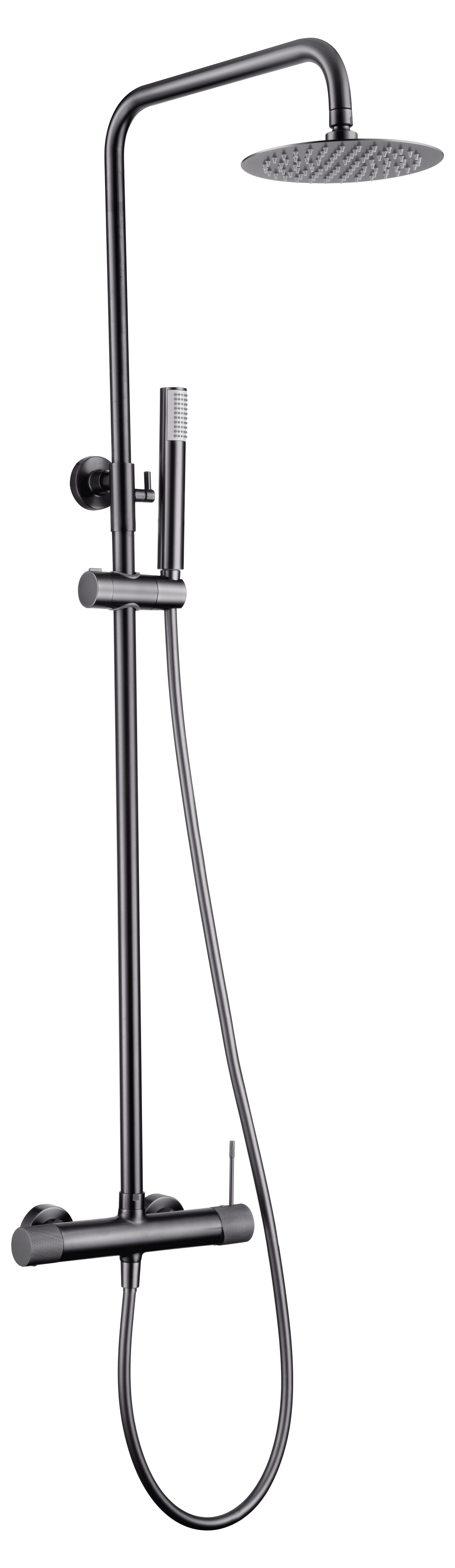 columna ducha monomando Line black gun metal