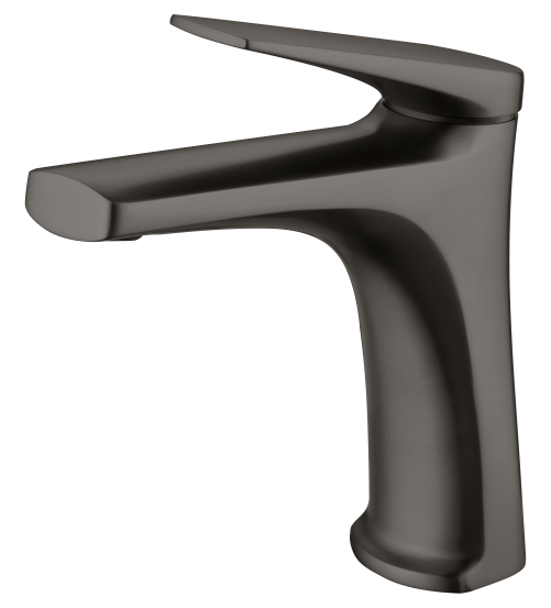 Black gun metal Delos single-lever basin faucet by Imex 