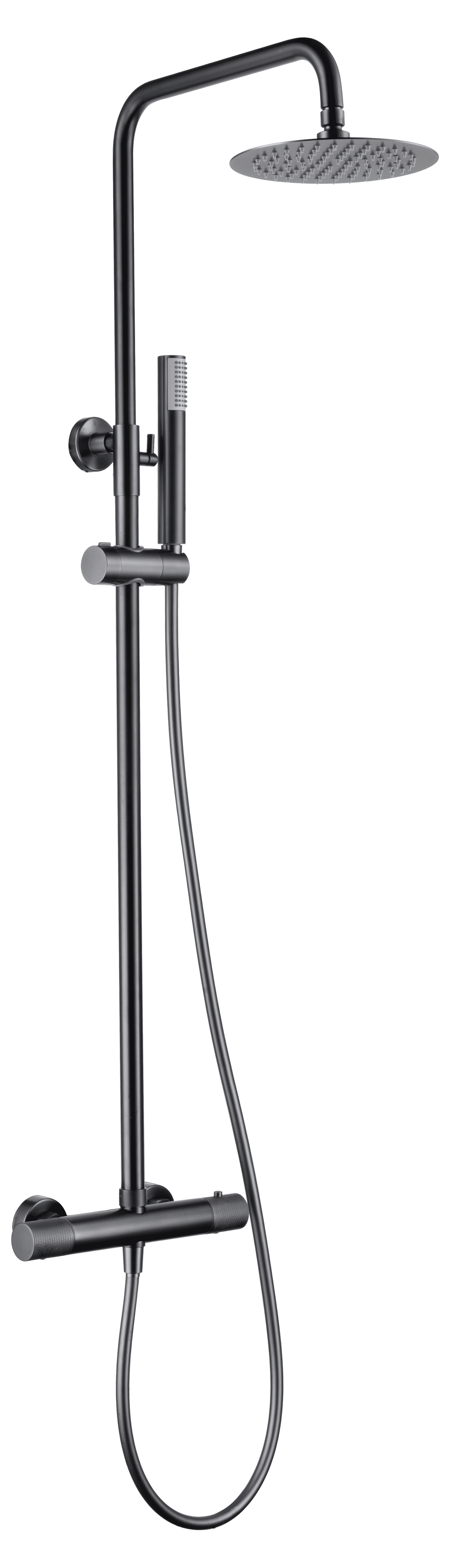columna termostatica monomando Line black gun metal