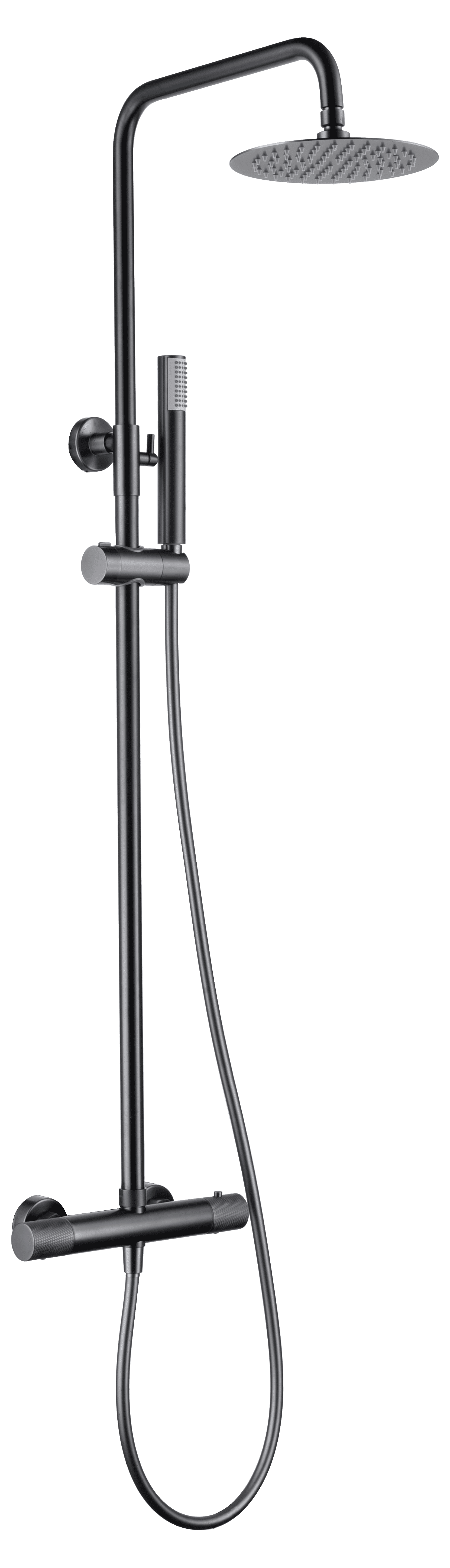 columna termostatica monomando Line black gun metal