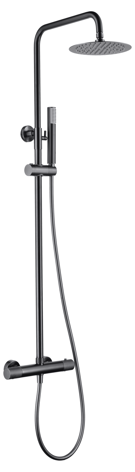 columna termostatica monomando Line black gun metal