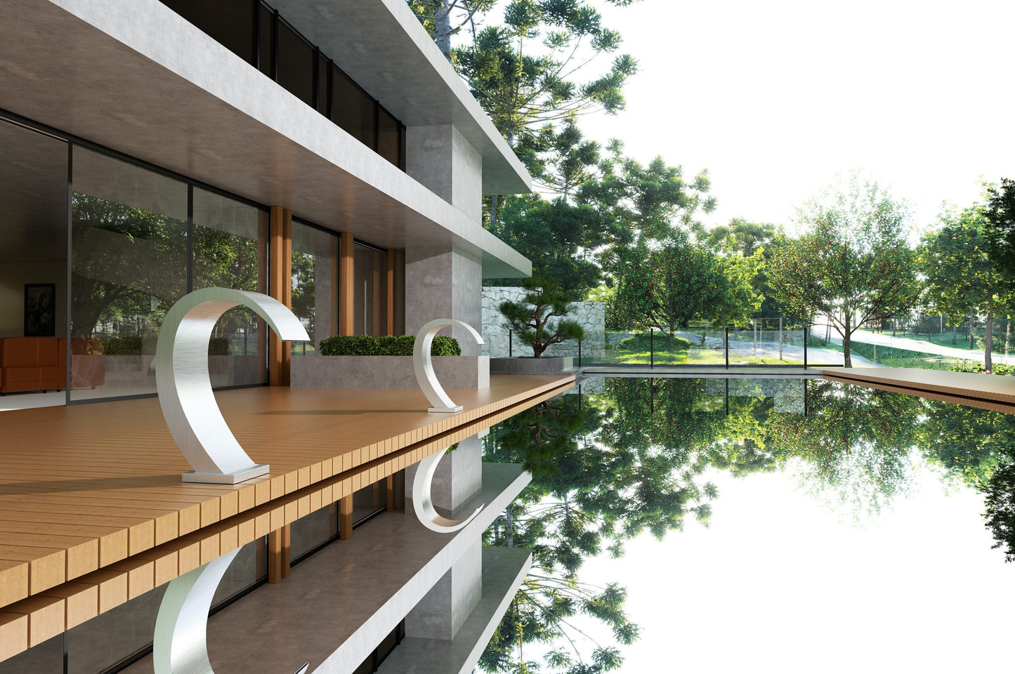 Curved Waterfall for Iguazu Pool | Stainless Steel 316 – Poolimex