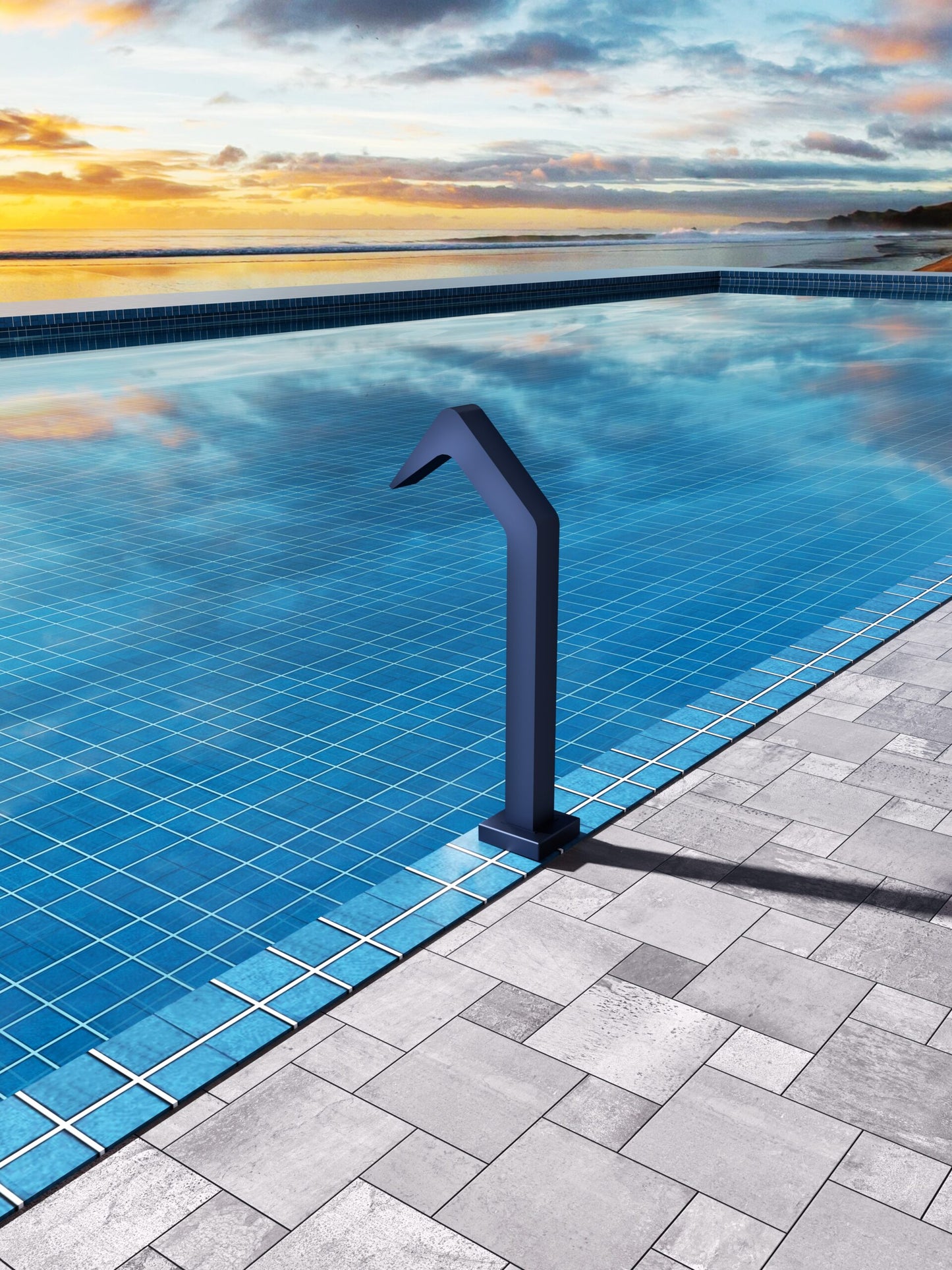 Cascada Piscina Acero Inox S.316 Serie Niagara | Azul Océano – Poolimex