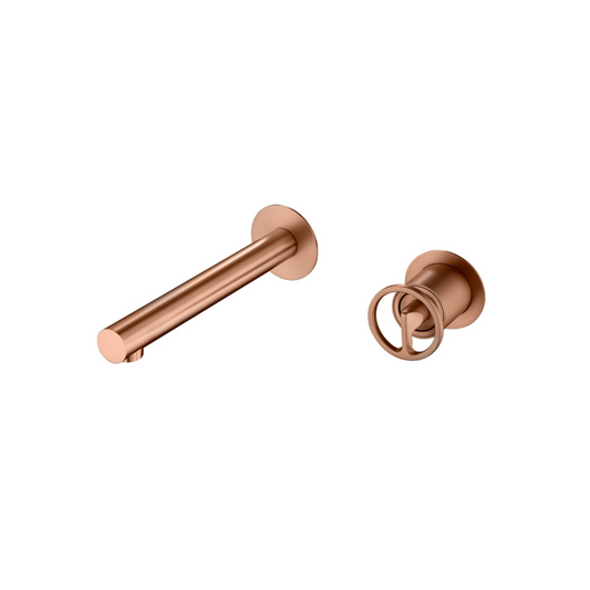 Olimpo brushed rose gold built-in sink taps by Imex 