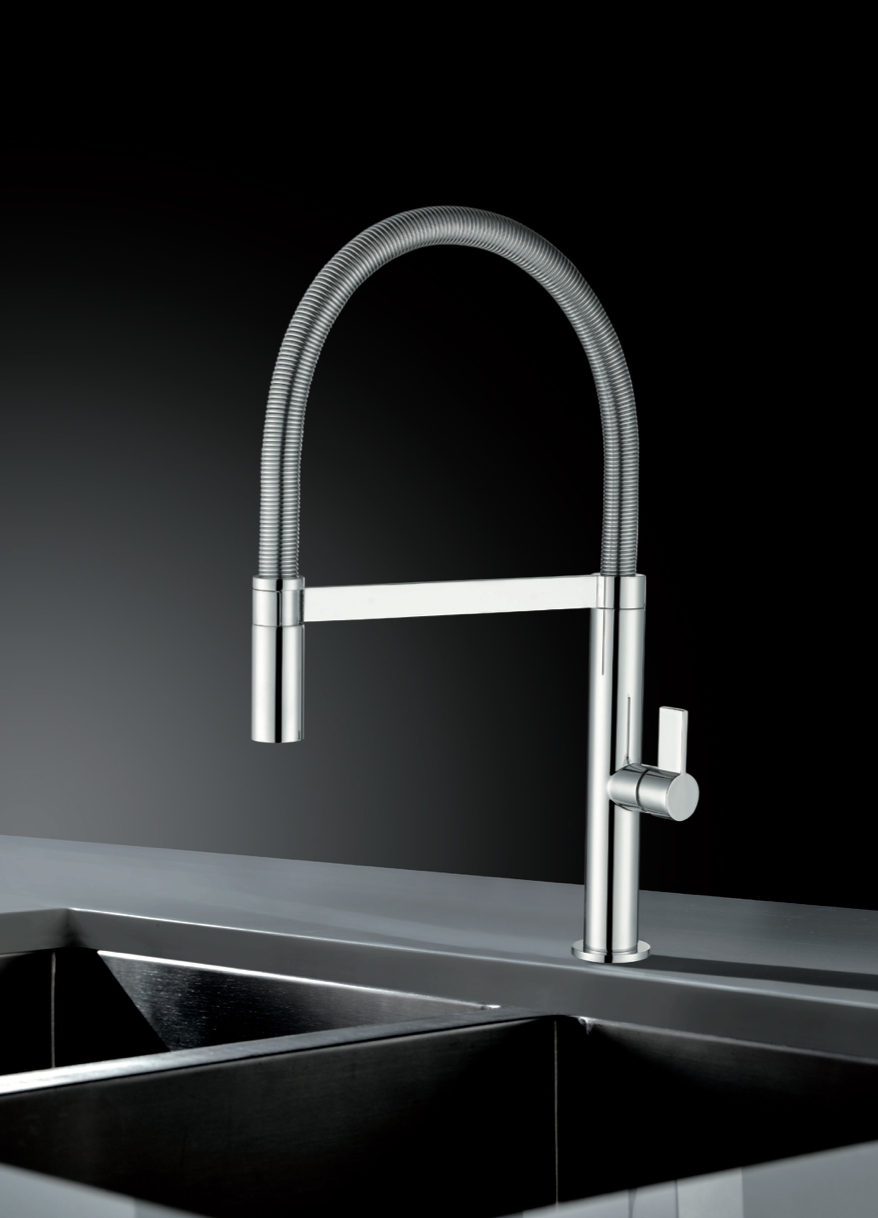 Imex Laos chrome flexible single-lever kitchen faucet