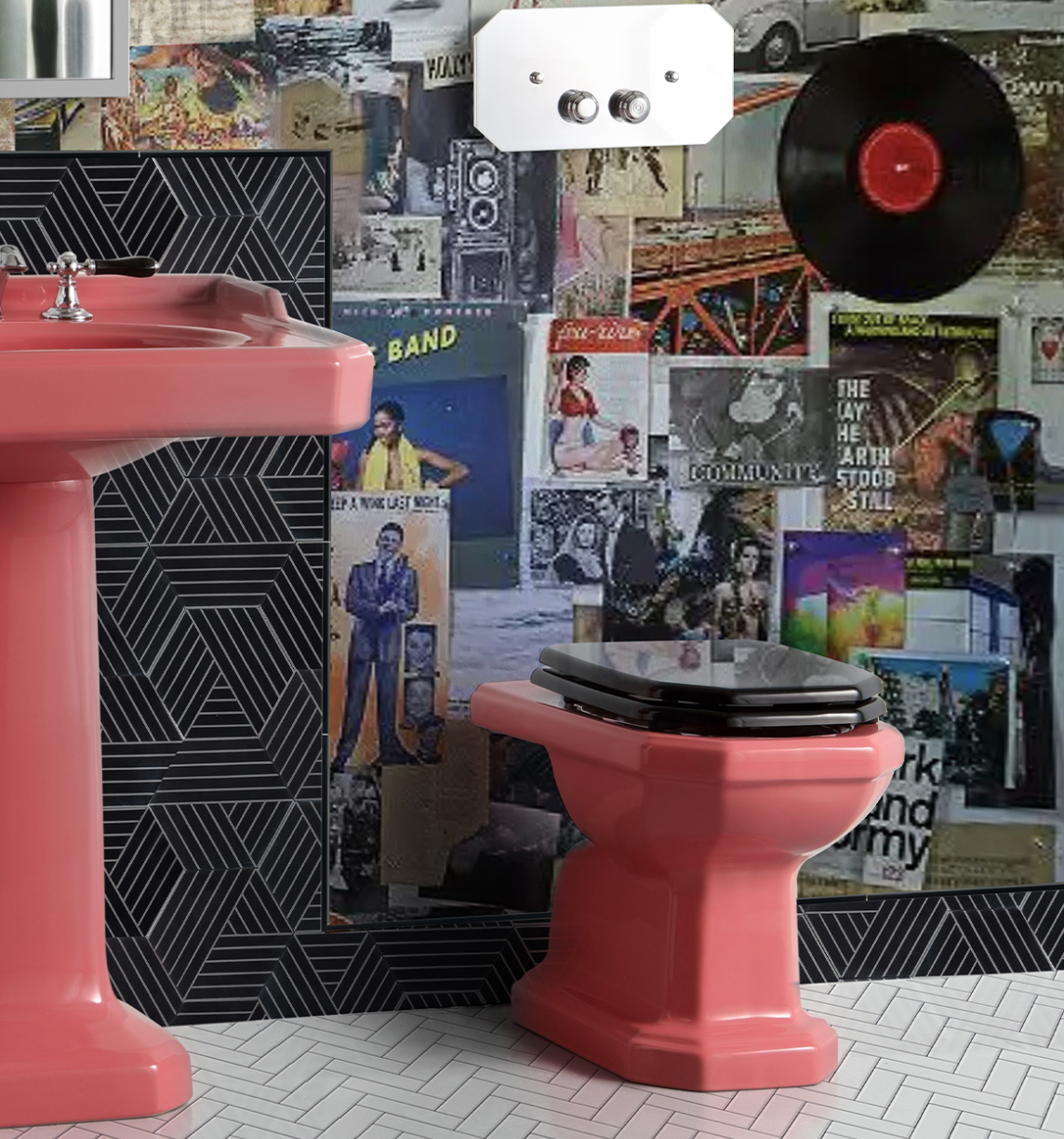 WC/bidet au sol en céramique Provence 700 de Balneo Toscia Style classique