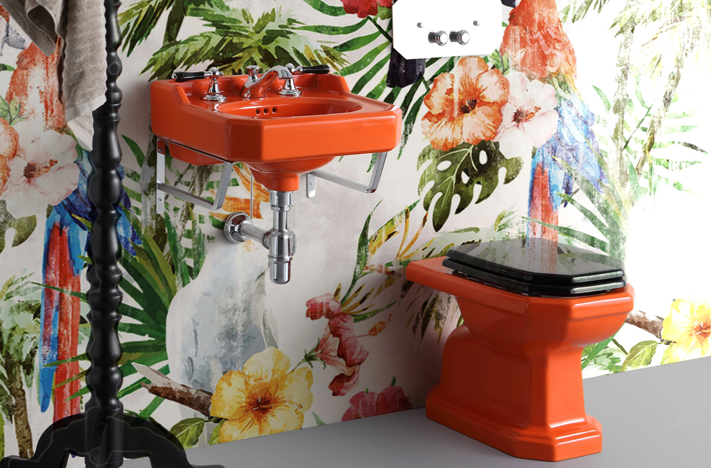 WC/bidet au sol en céramique Provence 700 de Balneo Toscia Style classique