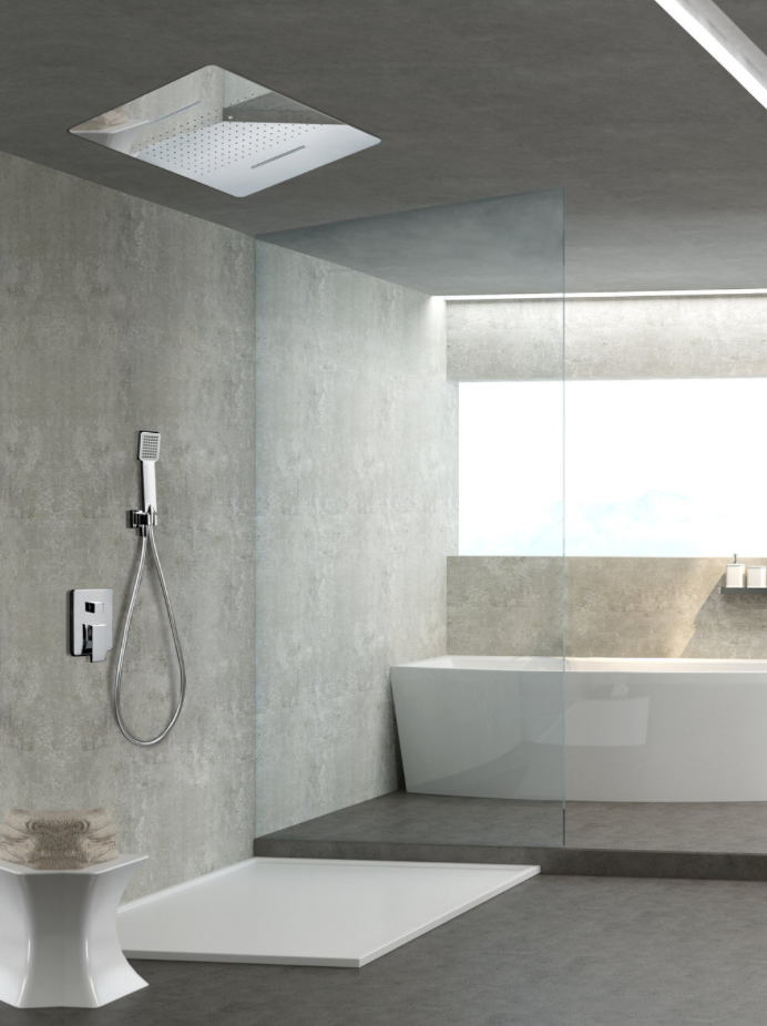 Conjunto ducha monomando empotrado con premarco cromado Sumatra de Imex