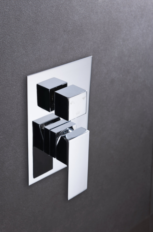 Conjunto ducha monomando empotrado cromado Malaga de Imex