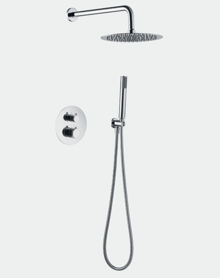 Ensemble de douche thermostatique encastrable chromé Imex Line 