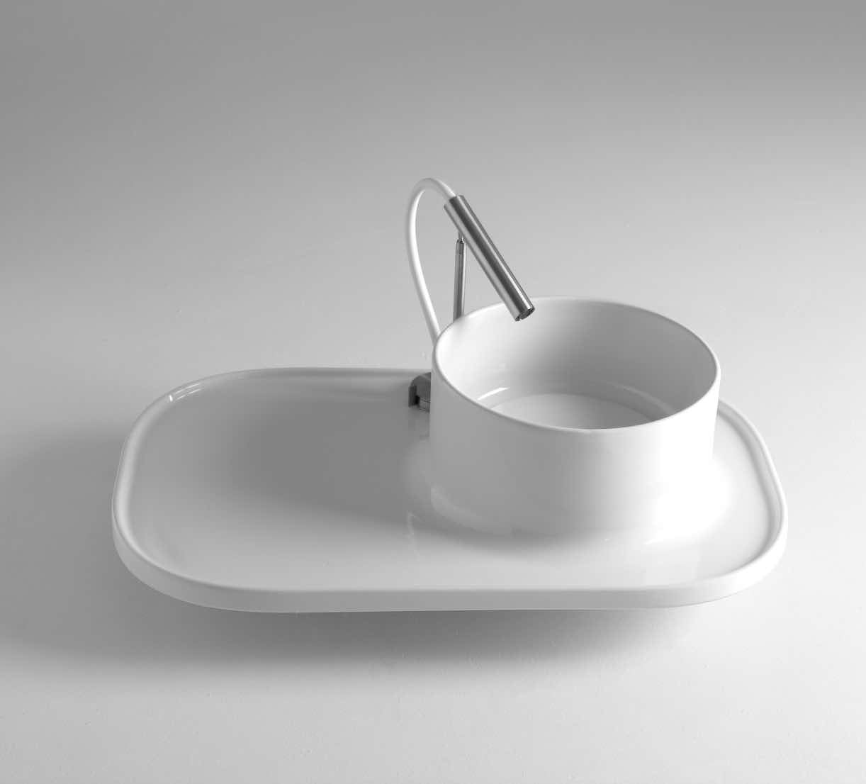 Lavabo Up 700 Cerámica 73cm con Pedestal Metálico Opcional - Balneo Toscia