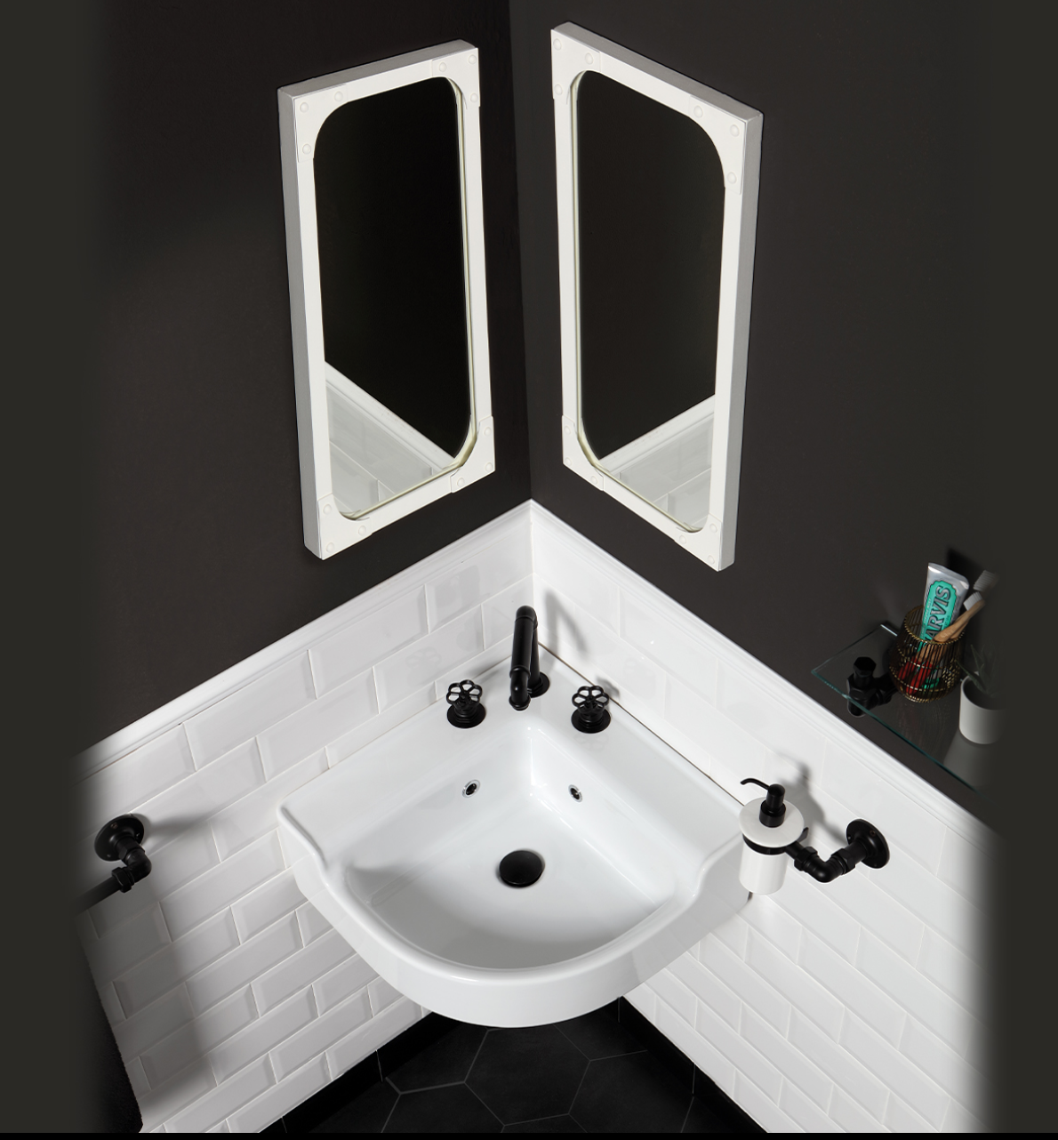 Las mejores 32 ideas de Lavabo esquinero  lavabo esquinero, decoración de  unas, diseño de baños