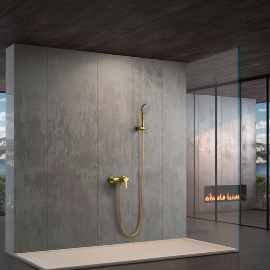Imex Roma brushed gold single-lever shower faucet