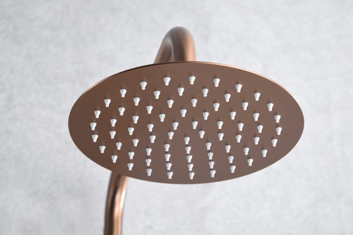 Imex Line brushed rose gold thermostatic shower bar taps 