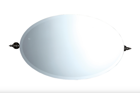 Espejo de baño oval grande basculante retroiluminado estilo Clásico