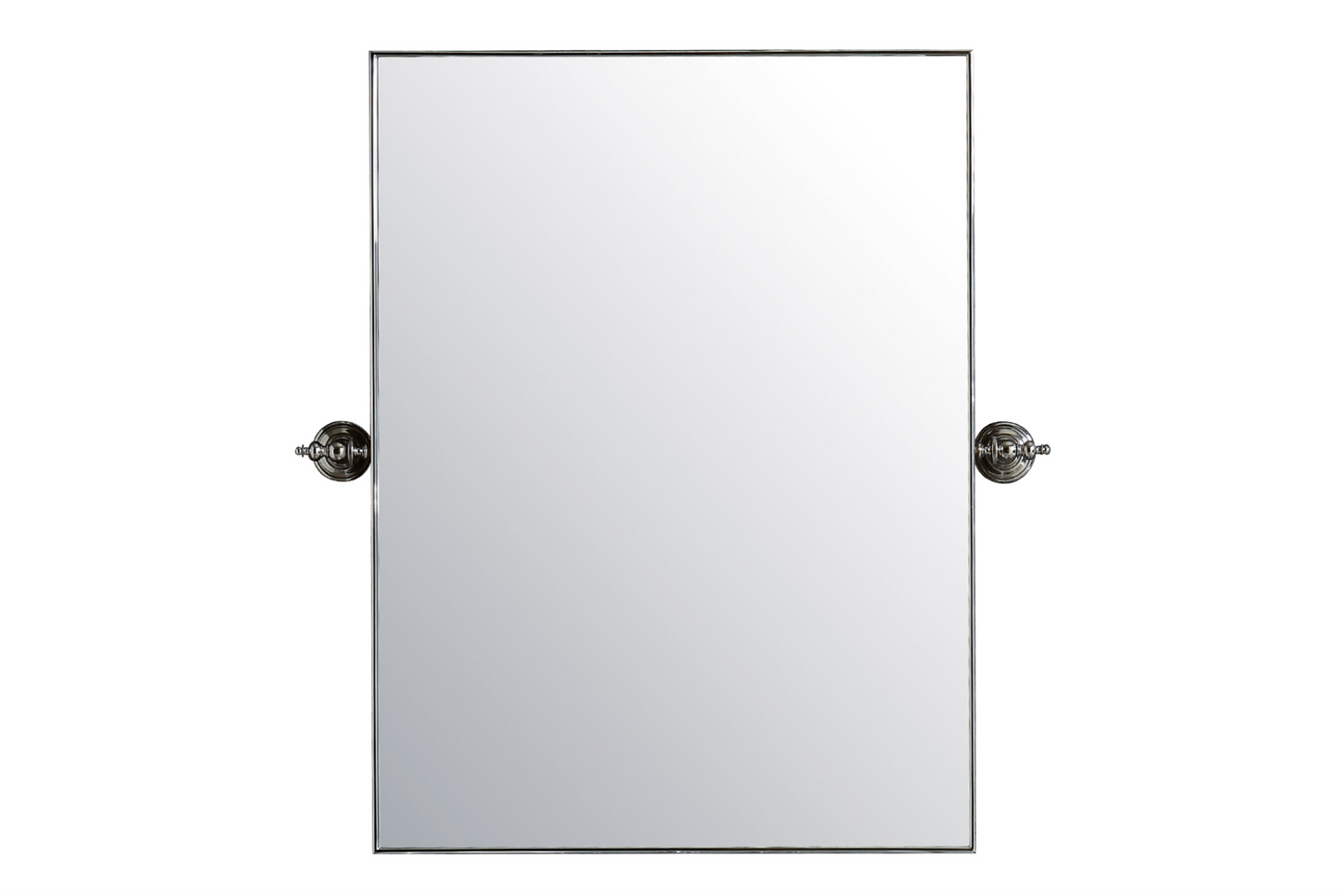 Tilting rectangular bathroom mirror with Classic style frame