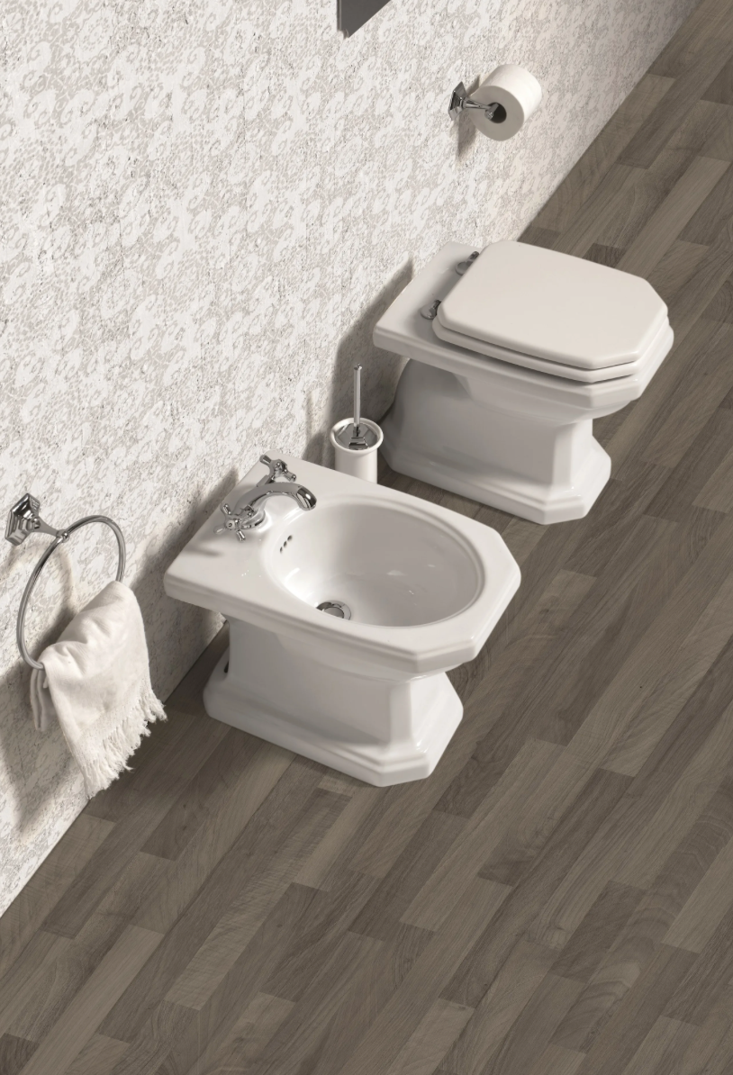 WC/bidet au sol en céramique Provence 700 de Balneo Toscia Style classique